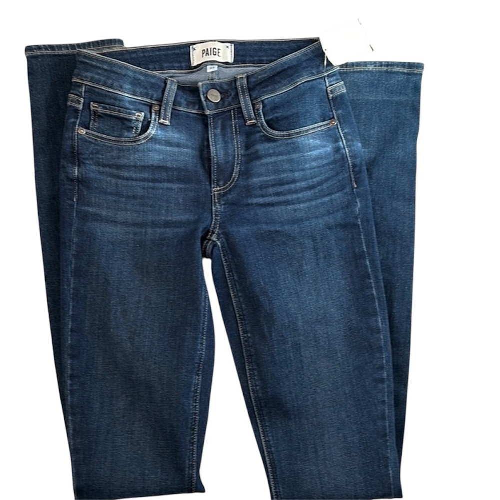 PAIGE Women's Dark Blue Leggy Ultra Skinny Tall Jeans Size 23